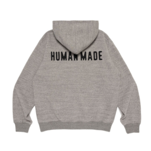 Human Made New Classic Zip Up Hoodie Gray back view