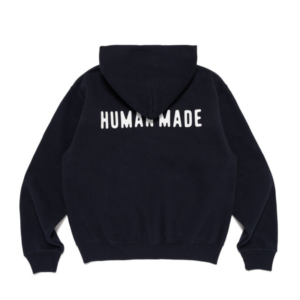 Human Made New Classic Zip Up Hoodie Navy back view