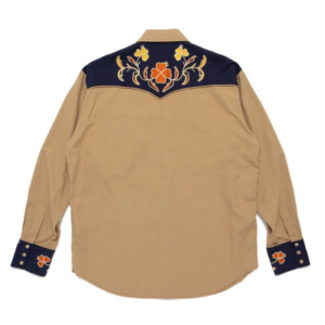 Human Made Beige Western Shirt back view