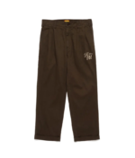 Human Made Brown Tuck Pants front view