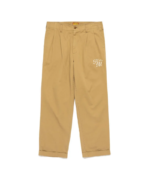 Human Made Beige Tuck Pants front view