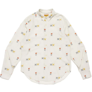 Human Made Heart Printed Shirt White front view