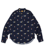 Human Made Heart Printed Shirt Navy front view