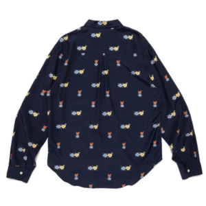 Human Made Heart Printed Shirt Navy back view