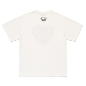 Human Made Red Heart White Graphic T Shirt back view
