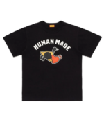 Human Made Duck Red Graphic T Shirt Black front view