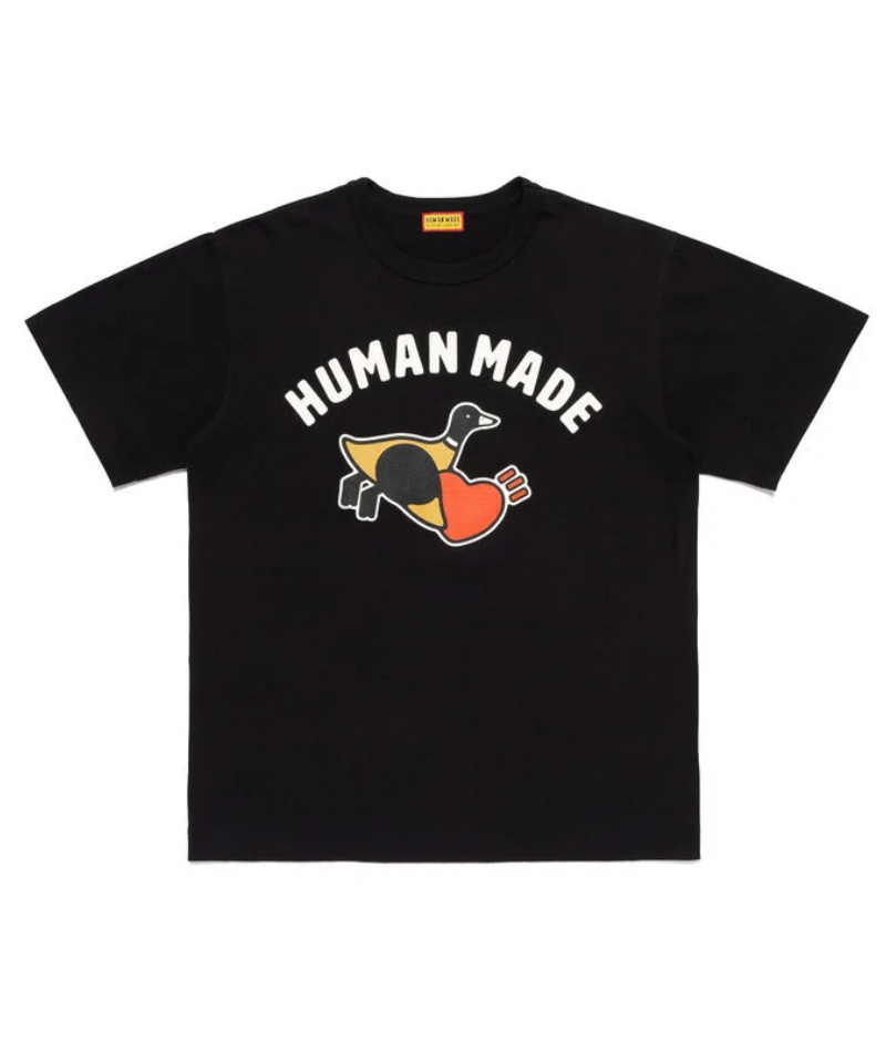 Human Made Duck Red Graphic T Shirt Black – Front Human Made Duck Red Graphic T Shirt Black front view