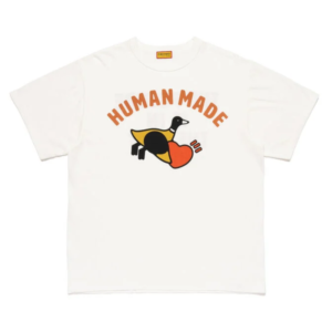 Human Made Duck Red Graphic T Shirt White front view