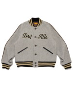 Human Made Wool Varsity Jacket Gray front view