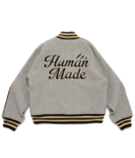 Human Made Wool Varsity Jacket Gray back view