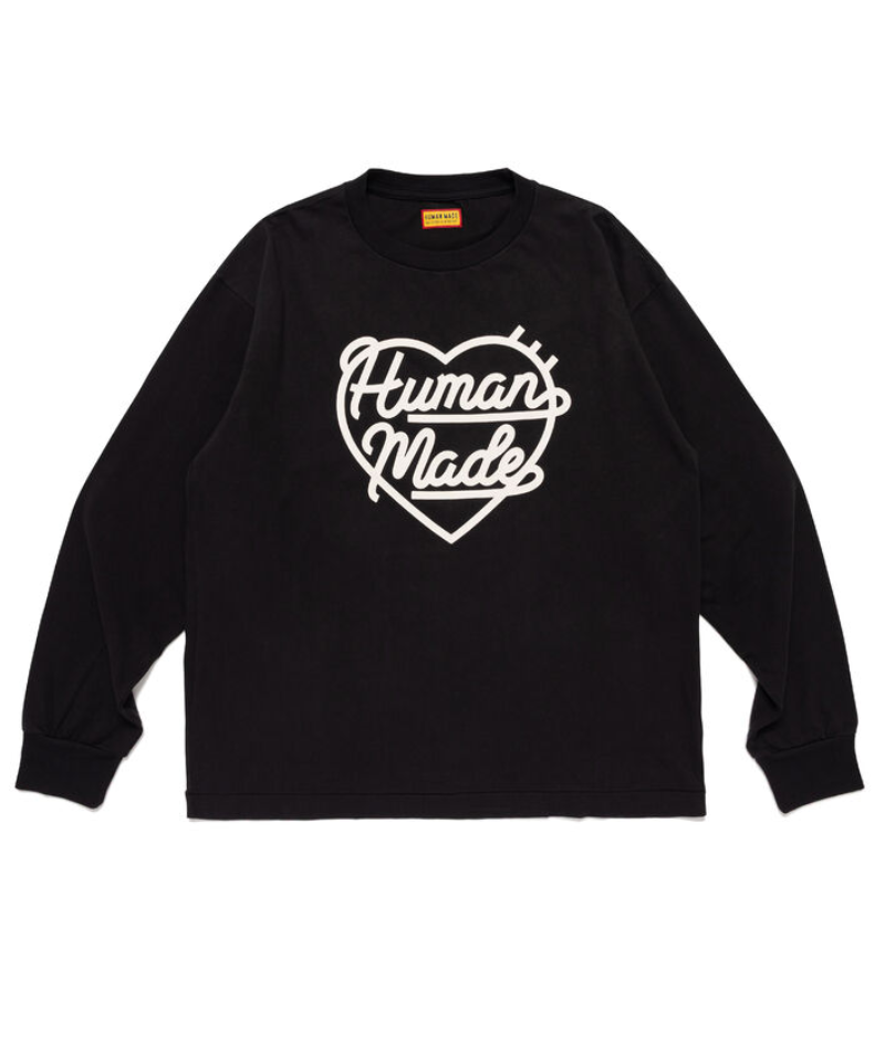 Human Made Graphic L/S T-Shirt Black Front Human Made Graphic L/S T-Shirt Black front view