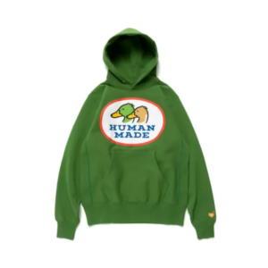 Human Made Green Hoodie front view