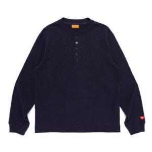Human Made Henley Neck Shirt Navy フロントデザイン