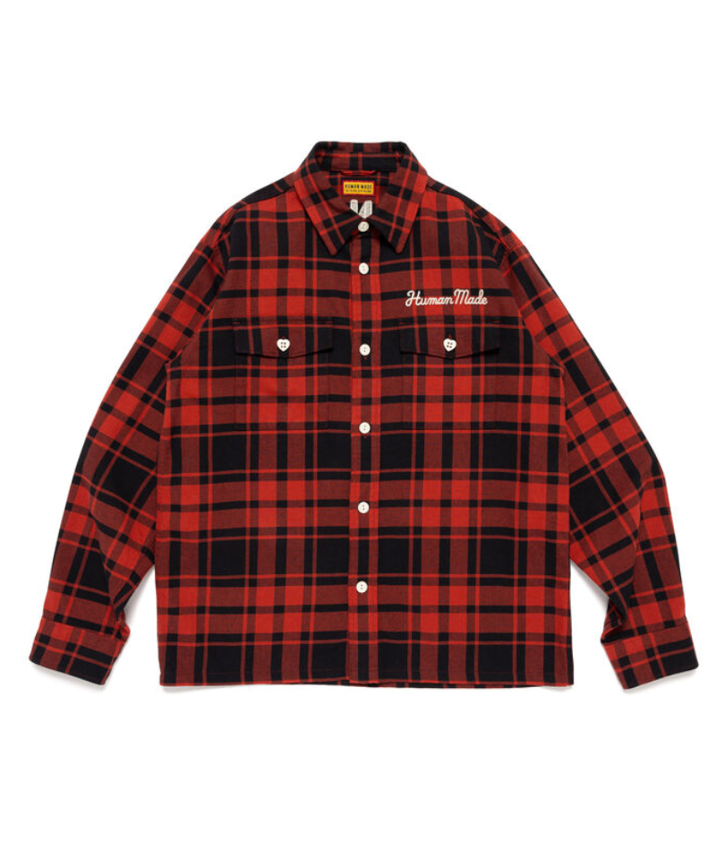 Human Made New Flannel Check Shirt Red Front View Human Made New Flannel Check Shirt Red フロント