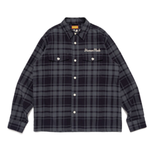 Human Made New Flannel Check Shirt Black front view