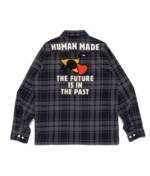 Human Made New Flannel Check Shirt Black back view