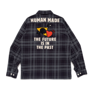 Human Made New Flannel Check Shirt Black back view