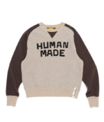 Human Made Raglan Tsuriami Sweatshirt Charcoal Front View