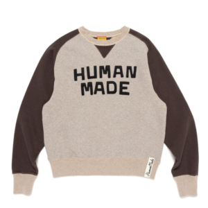 Human Made Raglan Tsuriami Sweatshirt Charcoal Front View