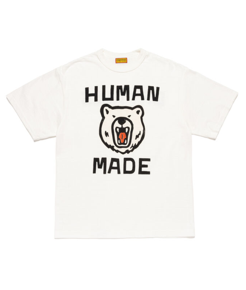 Human Made New Bear Graphic T-Shirt White – Front Human Made New Bear Graphic T-Shirt White Front View