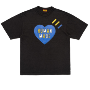 Human Made 3 Lines Graphic T-Shirt Black front view