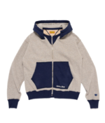 Human Made Zip-Up After Hoodie Gray front view