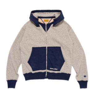 Human Made Zip-Up After Hoodie Gray front view