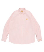 Human Made Oxford Striped BD Shirt Orange 正面デザイン