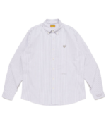 Human Made Oxford Striped BD Shirt Gray front view