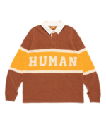Human Made Rugby Knit Sweater Orange front view