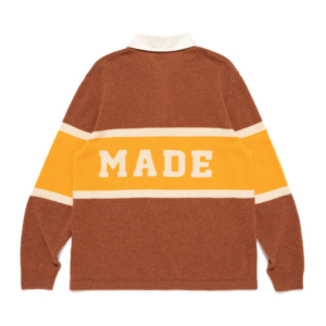 Human Made Rugby Knit Sweater Orange back view