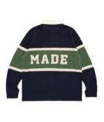 Human Made Rugby Knit Sweater Navy back view