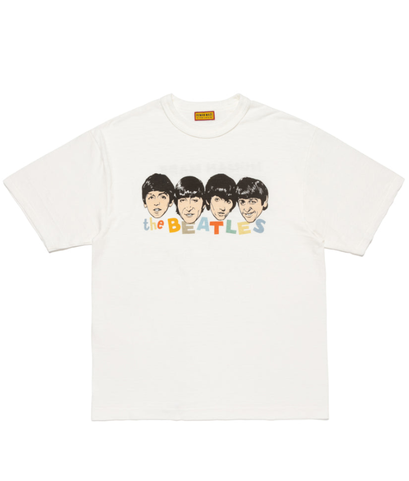 Human Made Beatles White T-Shirt Front View Human Made Beatles White T-Shirt front view with graphic print